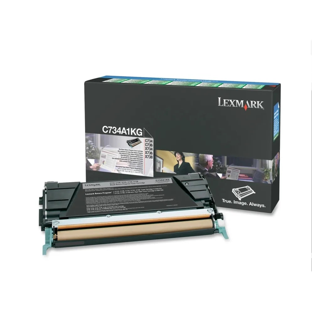 Lexmark C734A1KG Lexmark C734A1KG Cartus toner negru ORIGINAL, Return Program, Standard Capacity , 8K 734646047593