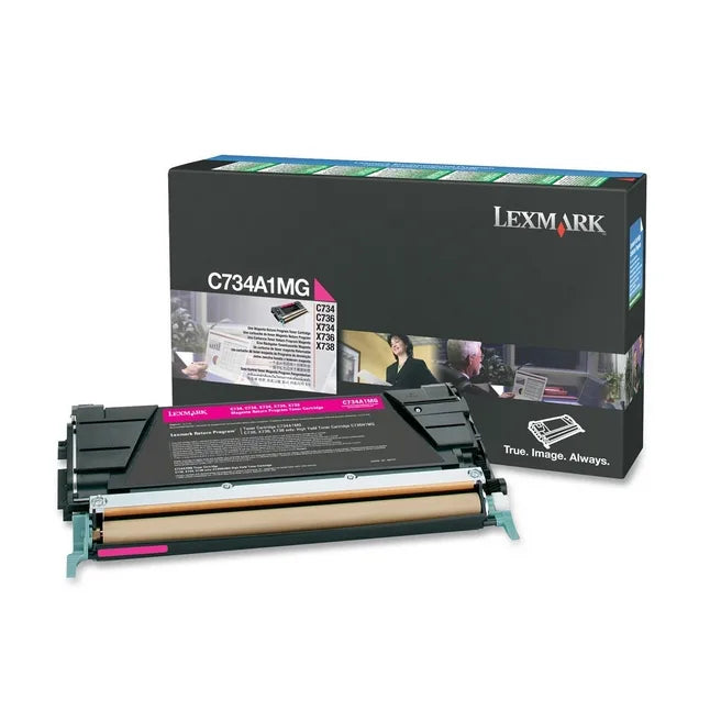 Lexmark C734A1MG Lexmark C734A1MG Cartus toner Magenta, ORIGINAL, Return Program, Standard Capacity, 6K 734646047579