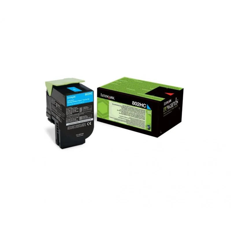 Lexmark 80C2HC0 Lexmark 80C2HC0 Cartus toner Cyan, ORIGINAL, Return Program, High Capacity, 3000 pag 734646477888