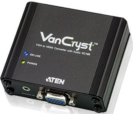 Aten VC180-A7-G VC180 Convertor VGA la HDMI cu semnal audio stereo, alimentare retea