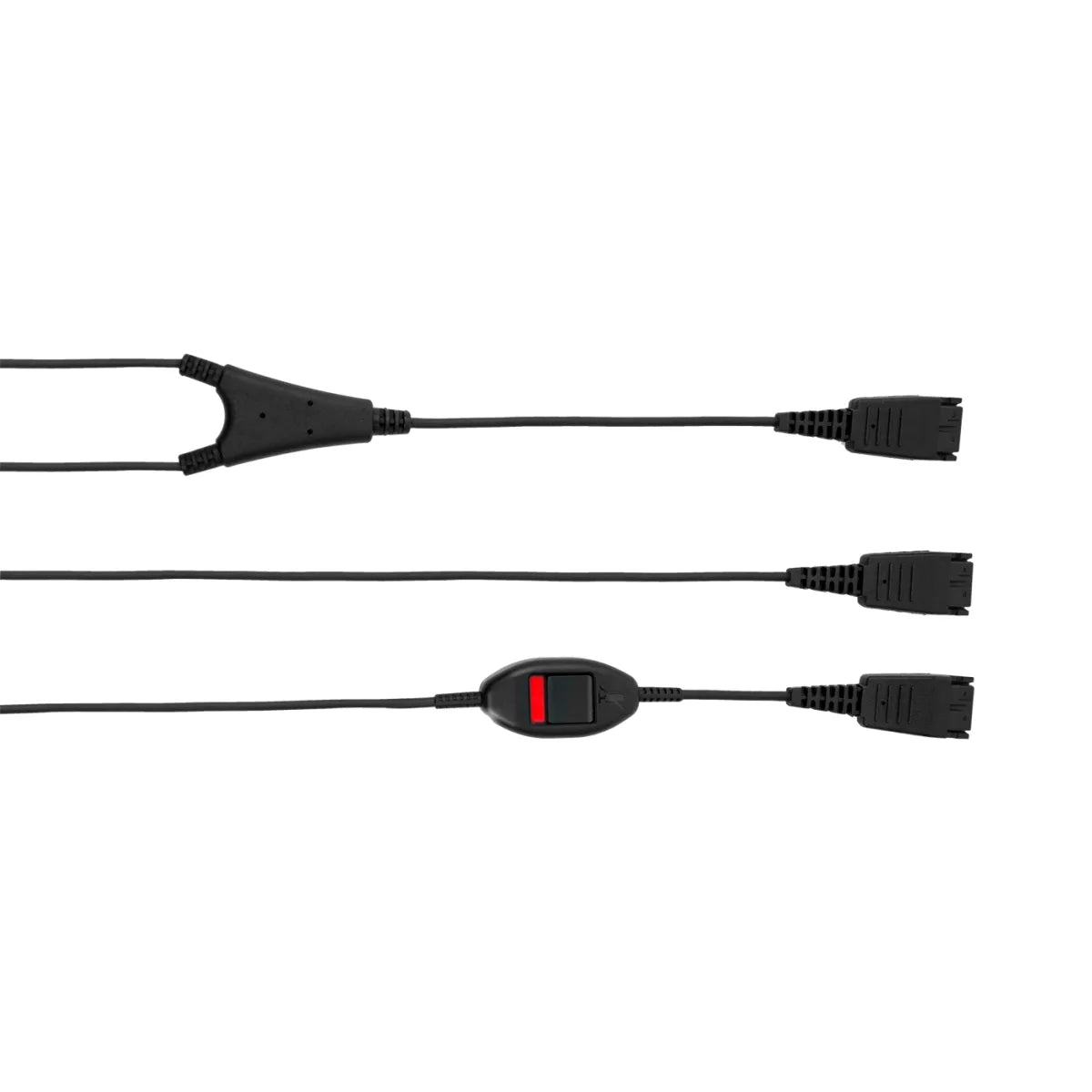 Jabra 8800-02-01 Jabra Supervisor Y-adapter, QD to 2x QD (hear*2, speak*2) and mute button 0706487013198
