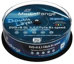 MediaRange MR474 DVD+R Double Layer Printable 8x Cake25, 4260057128782
