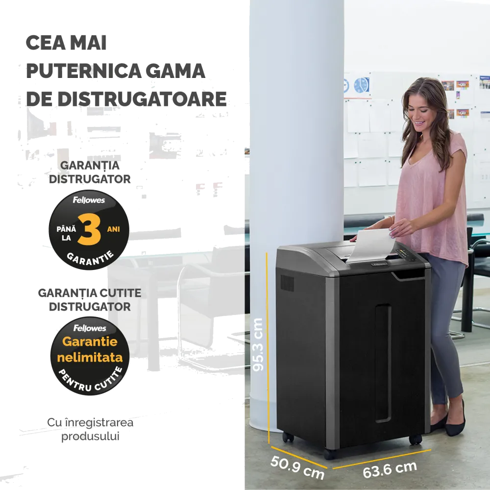 Fellowes 4699501 Powershred 485i distrugator documente A3 in fasii 40 coli