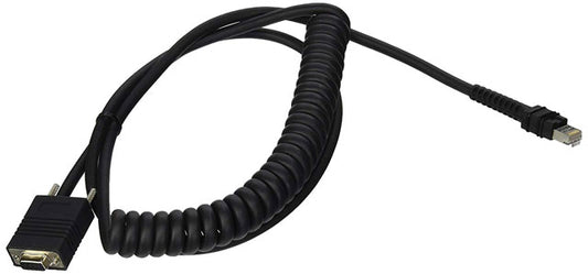 ZEBRA CBA-RF1-C09PAR Cablu RS232 to DB9 female connector, spiralat, 2.8m, TXD on 2,12V