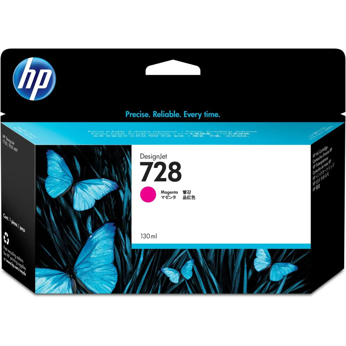 HP F9J66A HP F9J66A Cartus Magenta No.728 original HP DesignJet T730, T830, 130ml 888793397855