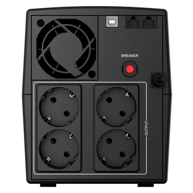 nJoy UPLI-LI100KU-CG01B Keen 1000 USB, UPS Line interactive, 1000VA / 600 W, Iesiri: 4 Schuko, 6422956009564