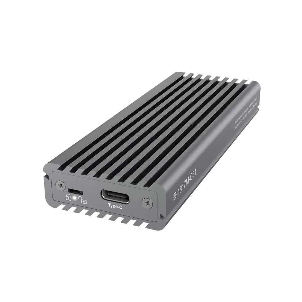 Icy Box IB-1817M-C31 Icy Box External enclosure for M.2 NVMe SSD, USB 3.1 Type-C, Grey 4250078168911