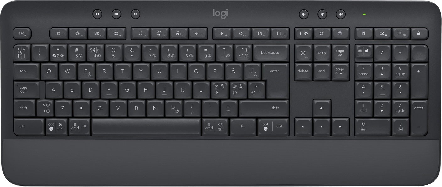Logitech 920-010951 Signature K650 keyboard Bluetooth Graphite Pan Nordic (Qwerty), 5099206105669