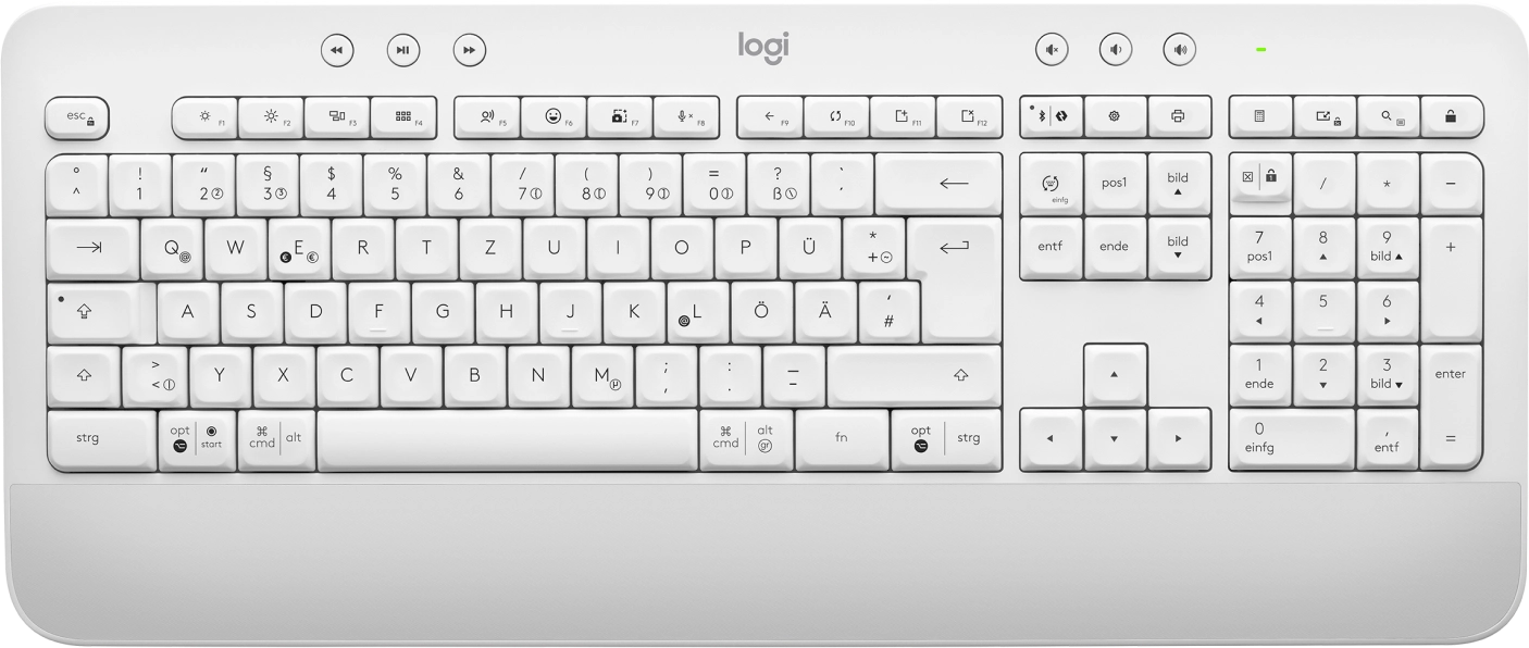 Logitech 920-010967 Signature K650 keyboard Bluetooth Off-white Deutsch (Qwertz), 5099206105683