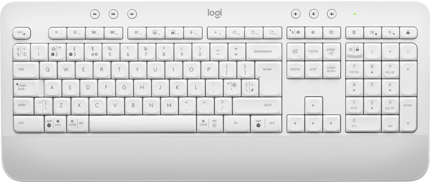 Logitech 920-010972 Signature K650 keyboard Bluetooth Off-white UK English (Qwerty), 5099206105737