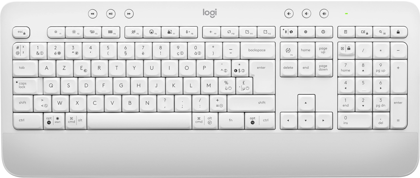 Logitech 920-010974 Signature K650 keyboard Bluetooth Off-white Dutch (Azerty), 5099206105751