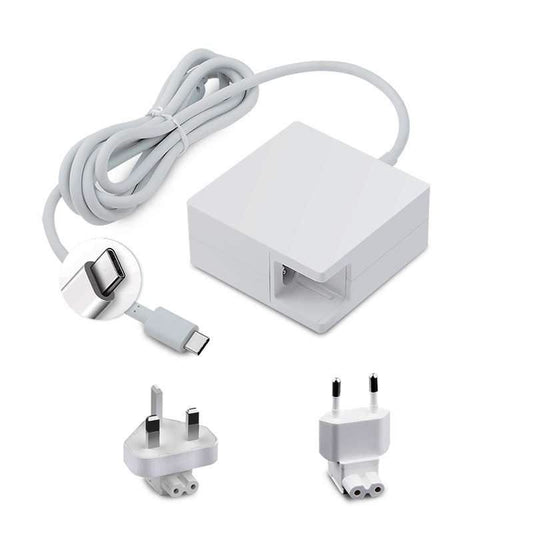 CoreParts MBXUSBC-AC0001-W USB-C Power Adapter 45W, 5V2A,9V2A,12V2A,15V3A,20V2.25A, EU & UK Wall Plug, WH, 5711783964520