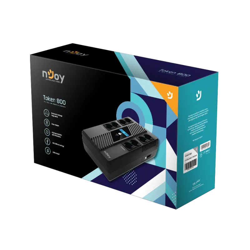 nJoy UPCSBLS680TTOAZ01B UPS NJOY Token 800 VA / 480 W, 6422956011512