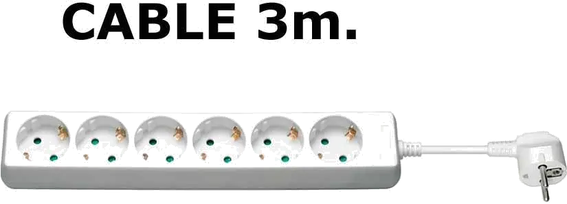 MicroConnect GRU0063WA Prelungitor 6 prize Schuko lungime cablu 3m alb, 5711045977534