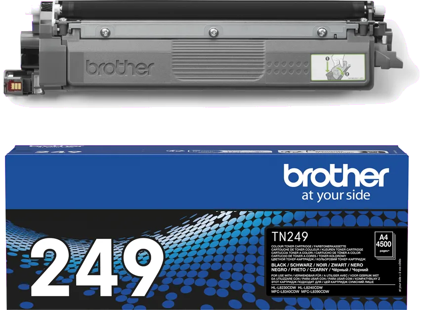 Brother TN249BK TN-249BK Toner negru original extra high capacity, 4500 pagini, 4977766821827