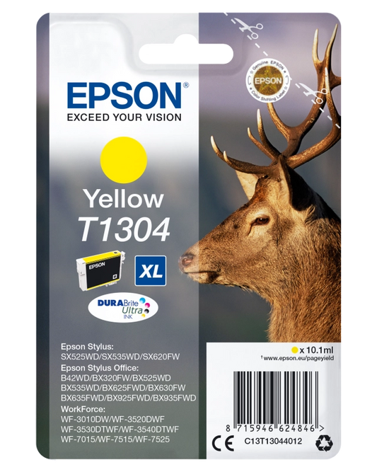 Epson C13T13044012 Cartus ink YELLOW original XL pentru Epson Stylus Office BX525WD SX525 10.1ml, 8715946624846