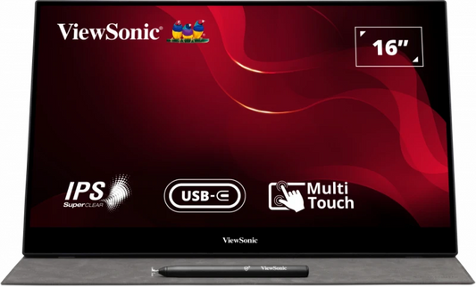 ViewSonic TD1655 monitor portabil touch screen 16inch FullHD 250 cd/m² 6.5ms 60Hz 10-point, 766907007077