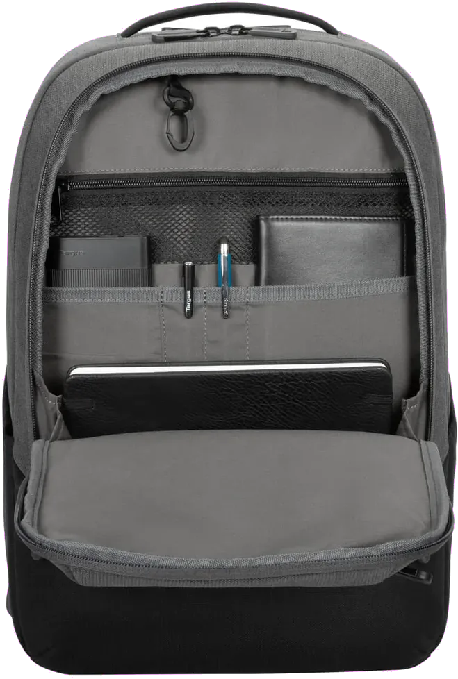 Targus TBB94104GL Rucsac Cypress Hero Backpack with Find My Locator, 15.6'', Grey, 5051794042306