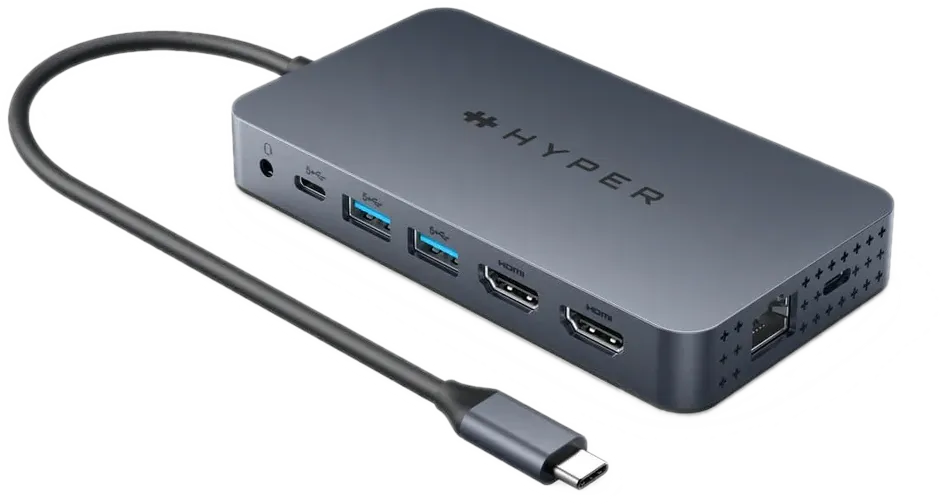 Targus HDM1HBUGL HyperDrive Dual 4K HDMI 10-in-1 USB-C Hub For M1/M2/M3 MacBooks, 6941921148317