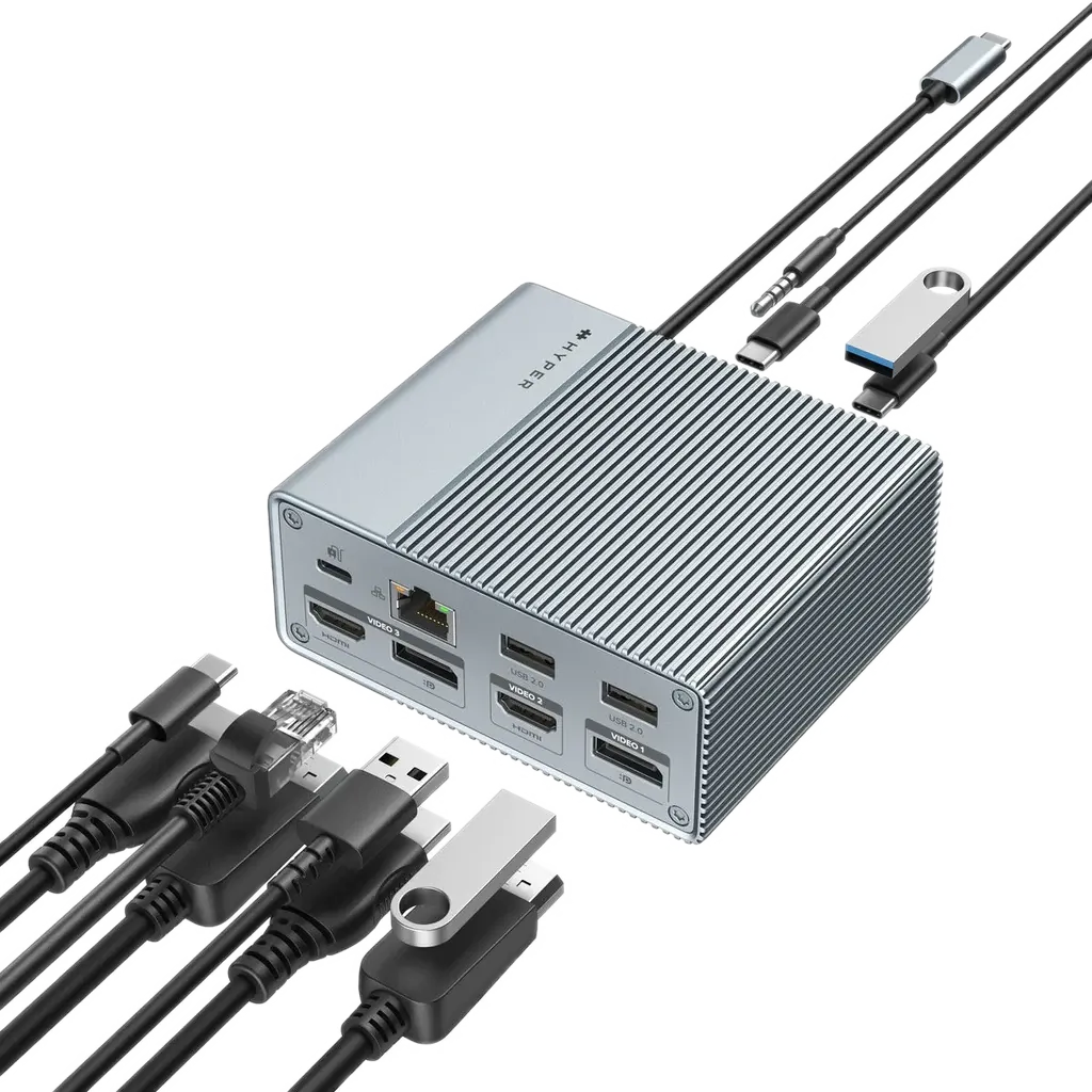 Targus HDG212B-GL HyperDrive GEN2 12-in-1 USB-C Docking Station, 6941921148287
