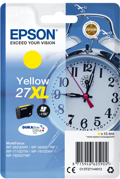 Epson C13T27144012 Cartus cerneala 27XL yellow, high capacity, 10.4ml 1100 pagini, 8715946625904