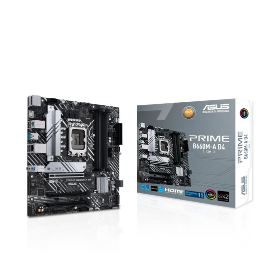 Asus PRIME B660M-A D4-CSM PRIME B660M-A D4-CSM placa de baza LGA 1700 1xDP 2xHDMI 1xPCle 4.0/3.0 x16 slot, 4711081509431