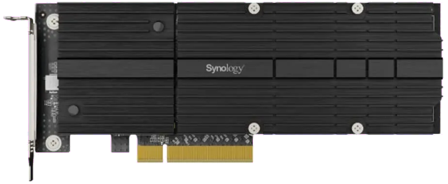 Synology M2D20 PCIe M.2 SSD Adapter M2D20 PCIe gen3 x8 Card, 2x M.2 NVMe or SATA SSD, 4711174723904