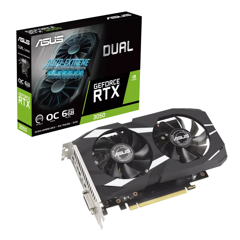 Asus DUAL-RTX3050-O6G Placa video GeForce RTX3050 6GB OC