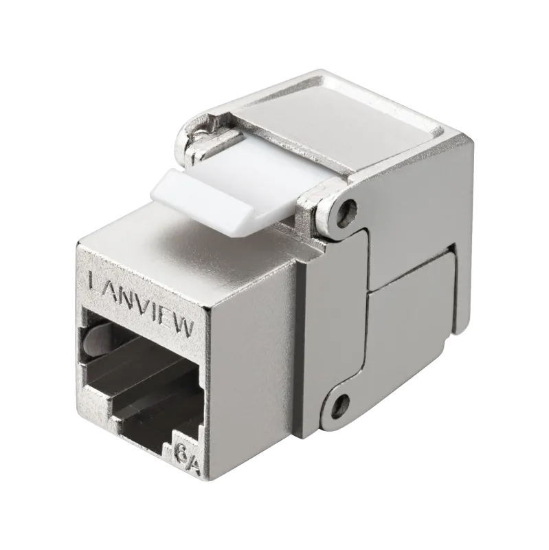 Lanview LVN128088 Lanview Cat6a Shielded flip jack keystone S/FTP (S-STP) 10GBase-T RJ-45/RJ-45 F/M 5704174319023