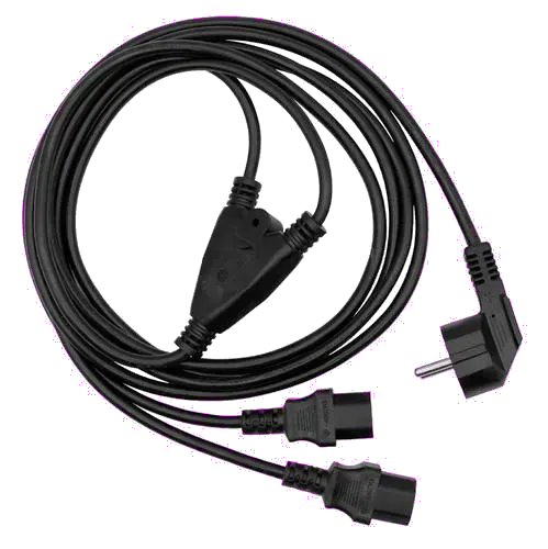 MicroConnect PE011330 Cablu alimentare Y Schuko Splitter 2 x C13, 3m, negru, 5712505147658