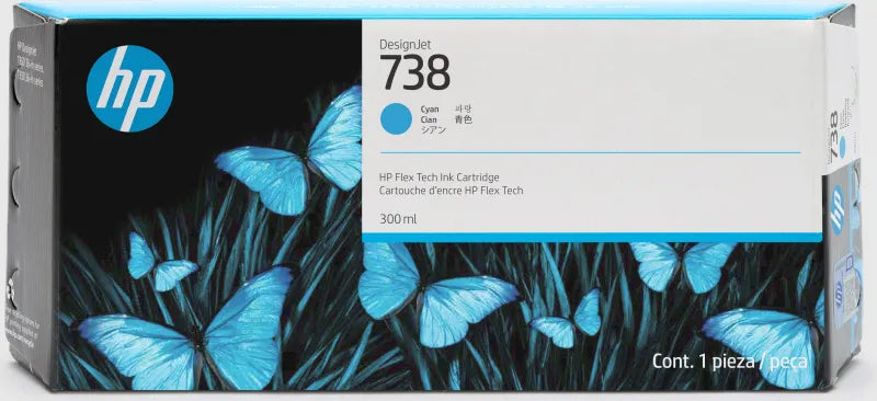 HP 498N6A HP 738 130-ml Magenta DesignJet Ink Cart, 196068358877