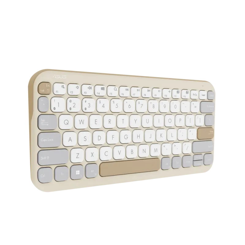 Asus 90XB0880-BKB170 Marshmallow Keyboard KW100 Oat Milk tastatura wireless si bluetooh 2x AAA