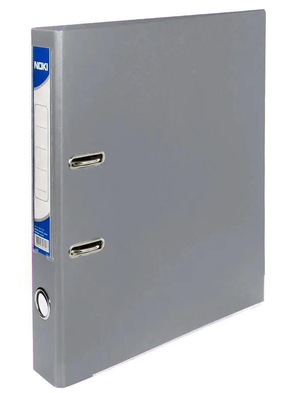 Noki NK56412020 Biblioraft plastifiat (PP) 5cm Gri, buzunar cu eticheta inlocuibila, 9999200114734