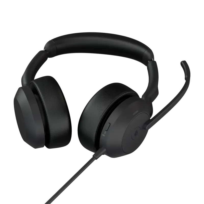 Jabra 25089-999-799 Casca EVOLVE2 50 MS cu fir, Binaural, On-Ear, conectare USB-C/USB-A, Bluetooth, 5706991034097