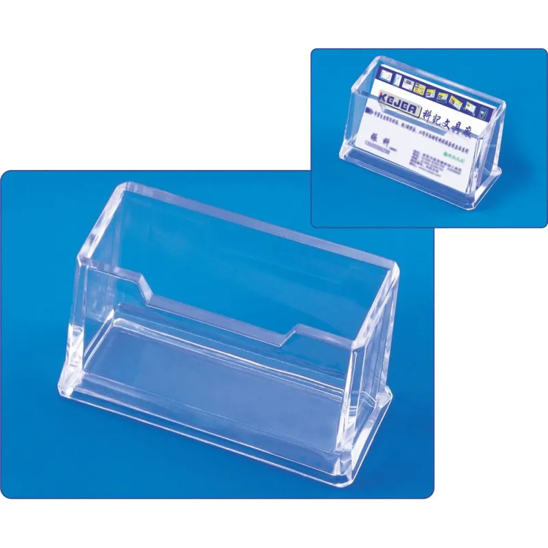 Office KJ-K-052 Suport plastic pentru 1 set carti de vizita pentru birou transparent