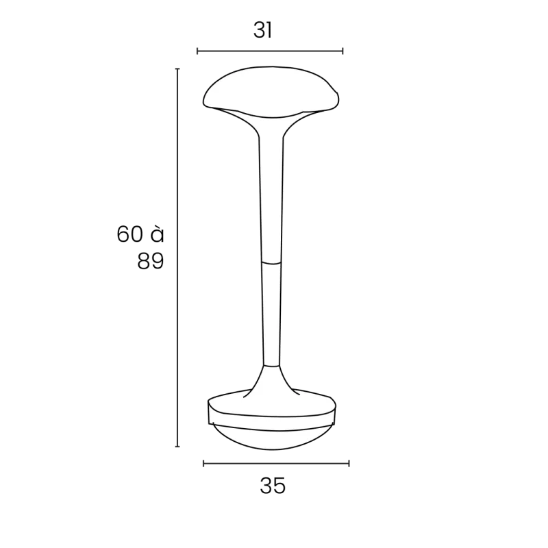 OXFORD 400110242 Unilux Moove Scaun ergonomic reglabil 63-89cm suporta pana la 150Kg