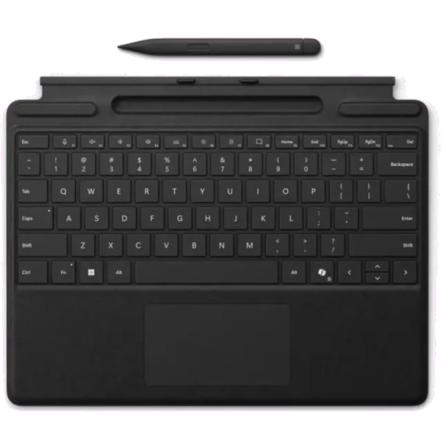 Microsoft 8X8-00163 Bundle Surface Pro Keyboard + Slim Pen, Pen Storage, CoPilot Button, EN, Black