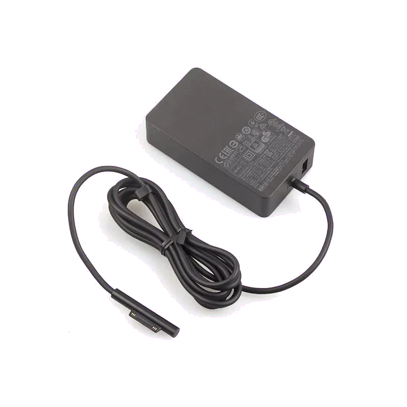 Microsoft W8Z-00005 Surface 65W Power Supply USB Com, Black, 196388144402