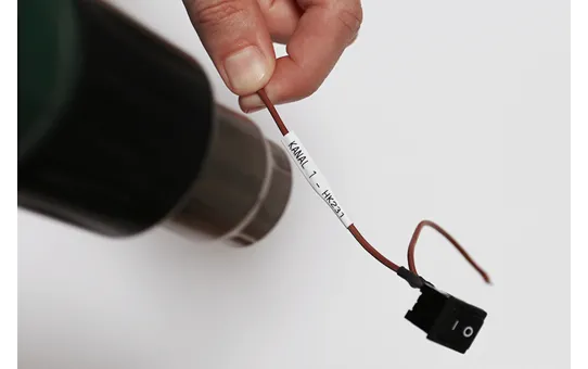 Brother HSE261E HSE-261E Banda cu tub, termocontractibila, negru pe alb, 31mm / 1.5m, 4977766822862