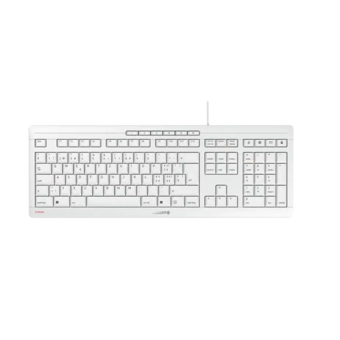 Cherry JK-8500CH-0 JK-8500 Tastatura STREAM, cu fir, CH (Elvetia) Layout, gri, 4025112090240