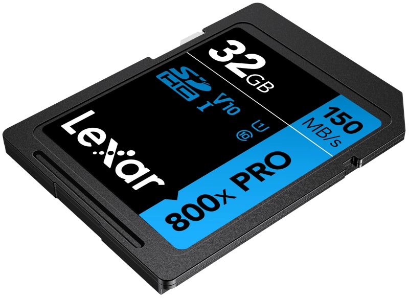 Lexar LSD0800P032G-BNNNG SDHC 800x Pro UHS-I cards, C10 (V10) U1, R150, 32GB, 843367130122