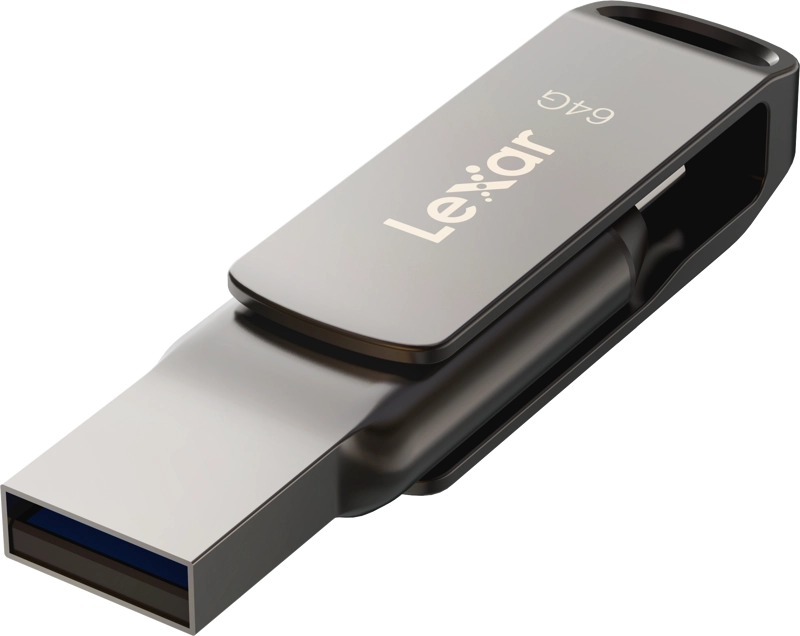 Lexar LJDD400064G-BNQNG JumpDrive Dual Drive D400 Type-C/Type-C & Type-A, up to 130MB/s read (USB 3.1) 6, 843367129065