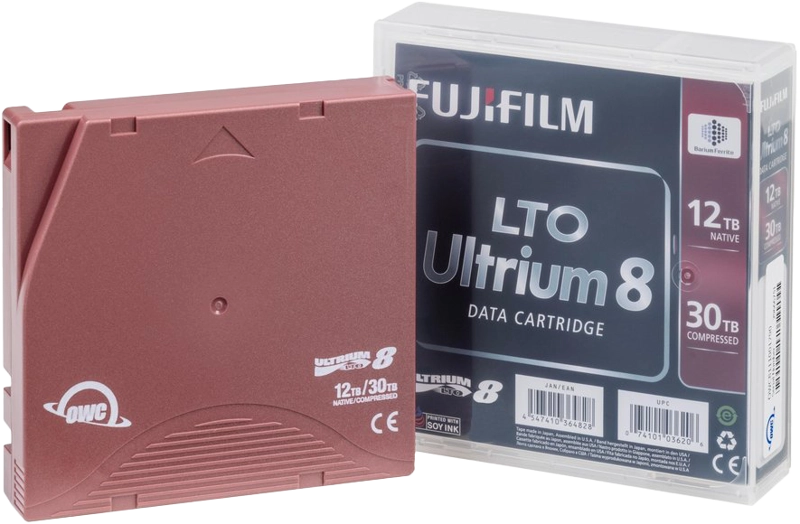 OWC OWCTB3LT8TAPE FujiFilm 12TB/ 30TB LTO-8 Premium Tape Media unit, 74101036206