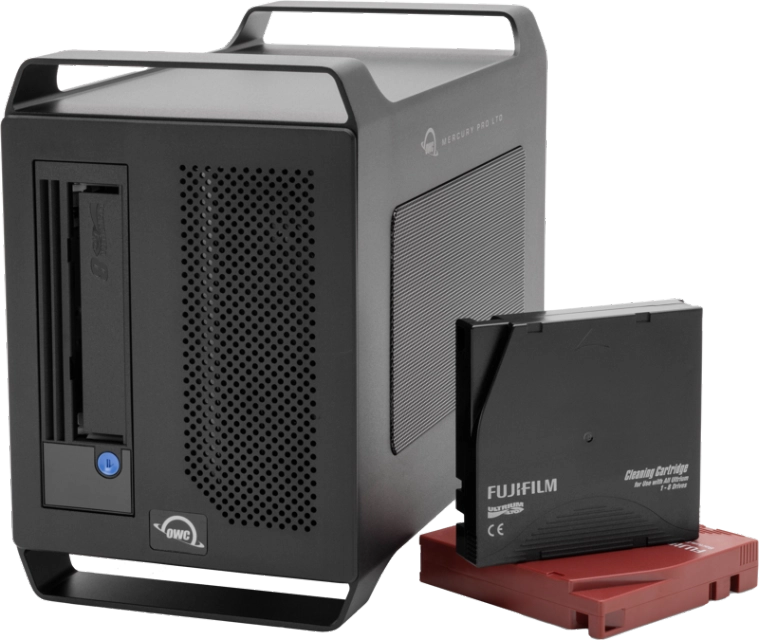 OWC OWCTBLTMP80S04 Mercury Pro LTO-8 w/Tape & Cleaner + 4TB Staging SSD (repalce OWCTB3LT8S04), 810586037693