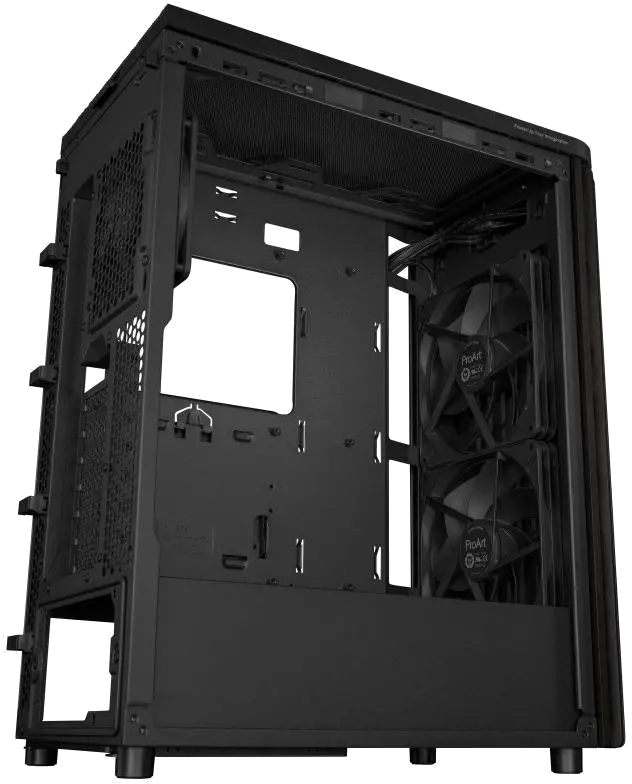 Asus PROART PA401 WOOD METAL PWM BLACK PROART PA401 WOOD EDITION METAL PANEL Carcasa Mid Tower ARGB NEGRU Sloturi Expan, 4711387654705