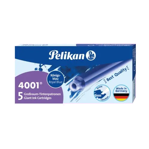 Pelikan 310748 Set 5 Patroane cerneala 4001 mari Albastru Royal.