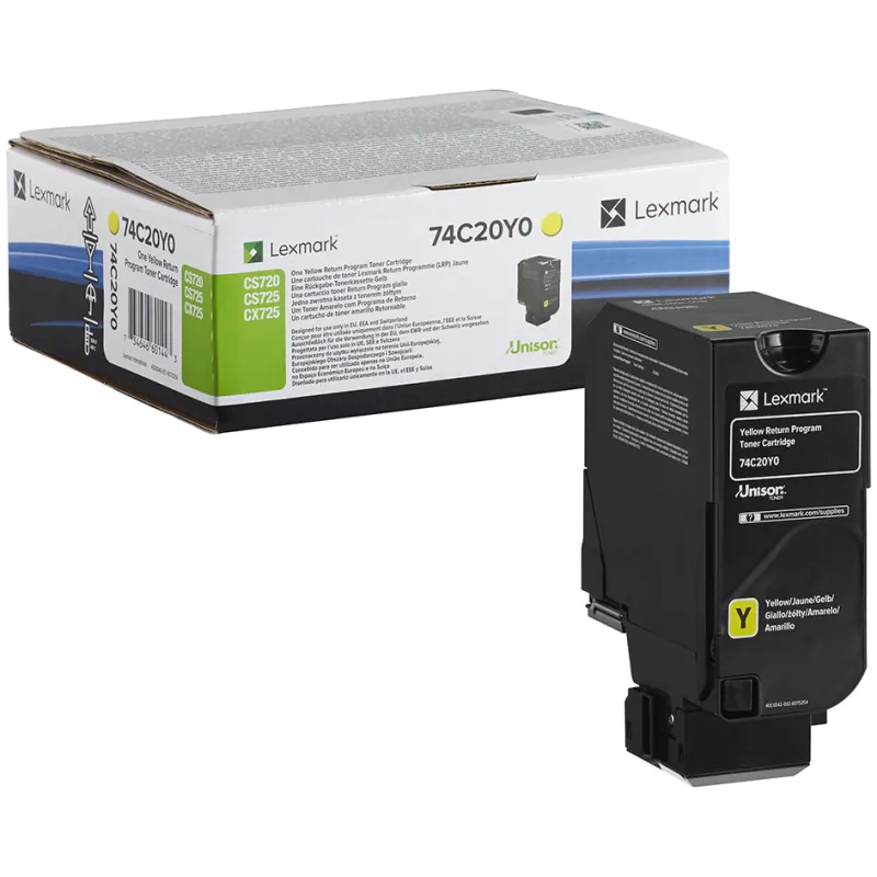 Lexmark 74C20Y0 toner Yellow original Return Program pentru CS720 CX/CS725, 734646601443