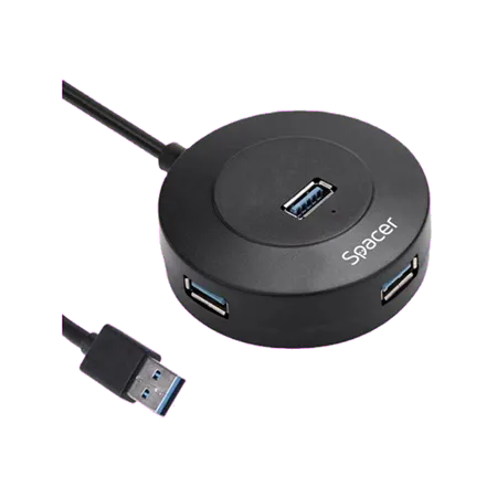 Spacer SPHB-USB-4U30-03 HUB extern porturi USB: USB 3.0 x 4, conectare prin USB 3.0, cablu 15cm, 5949046615241