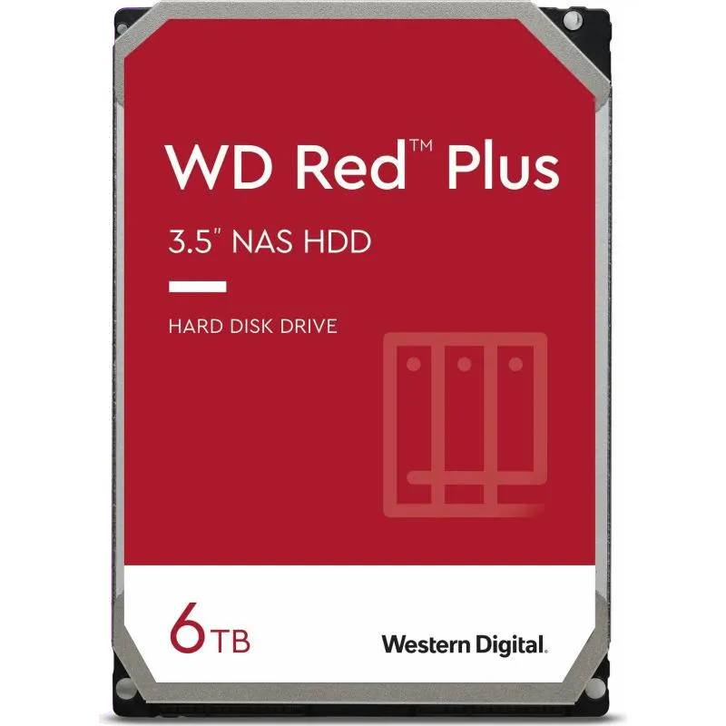 Western Digital WD60EFPX Red Plus HDD intern 6TB SATA-III 5400 RPM 256MB pentru NAS, 718037899800