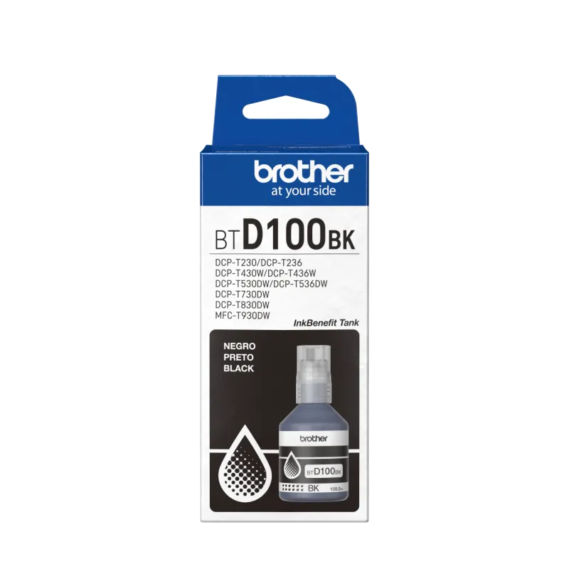 Brother BTD100BK BT-D100BK Rezerva cerneala neagra originala, 7500 pagini, 4977766836951
